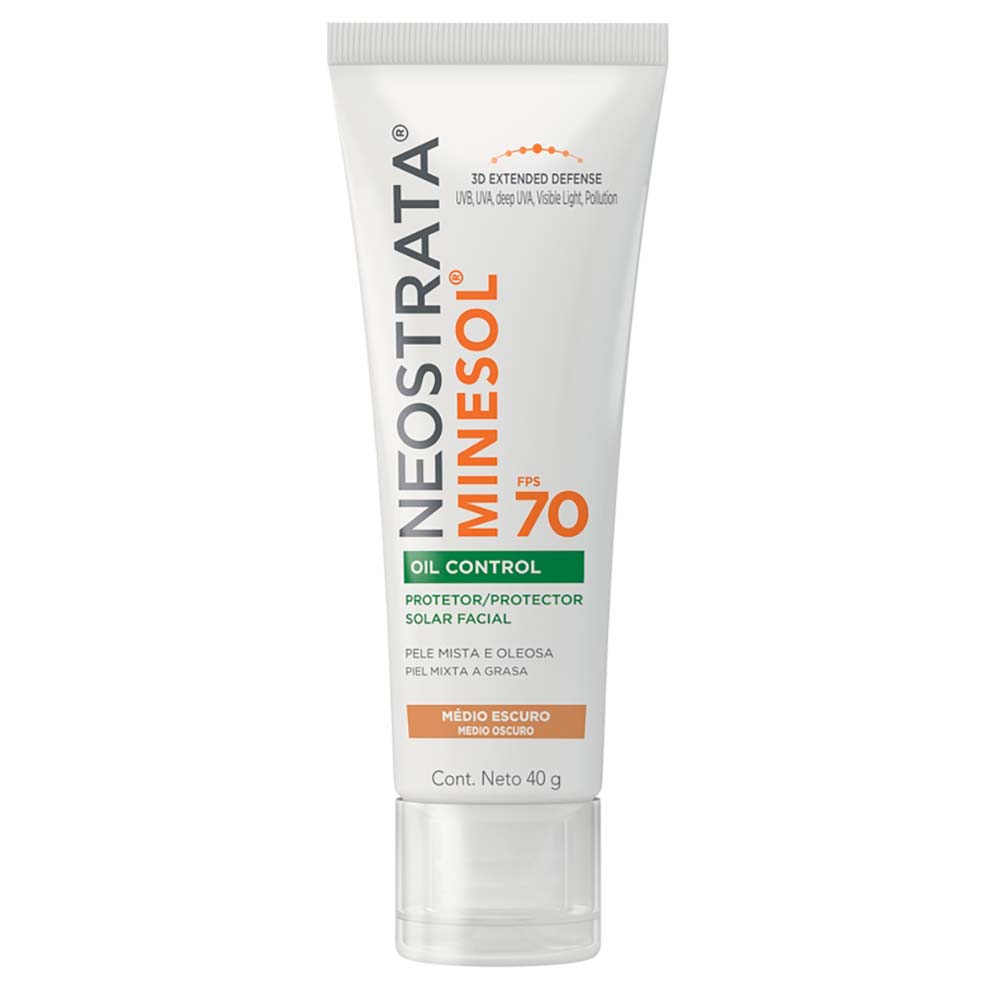 Protetor Solar Facial Neostrata Minesol Oil Control FPS 70 — Médio Escuro