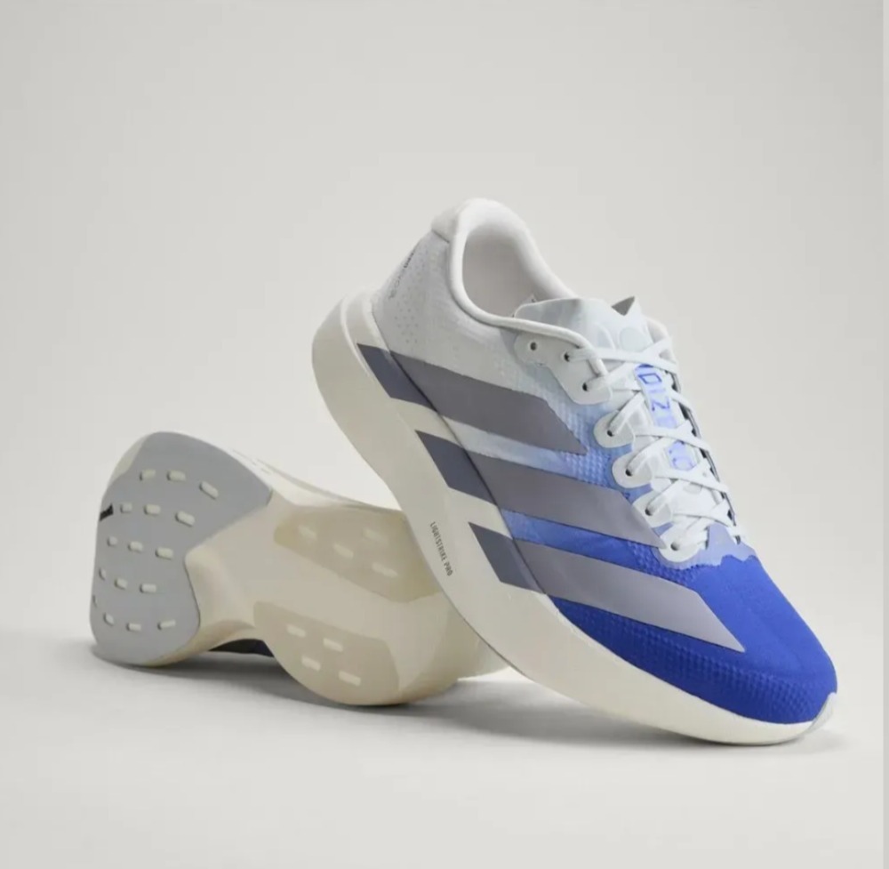 adidas Adizero EVO SL Lucid Blue Slate Crystal White — 39 / 40 / 42 / 43 / 44, Novo