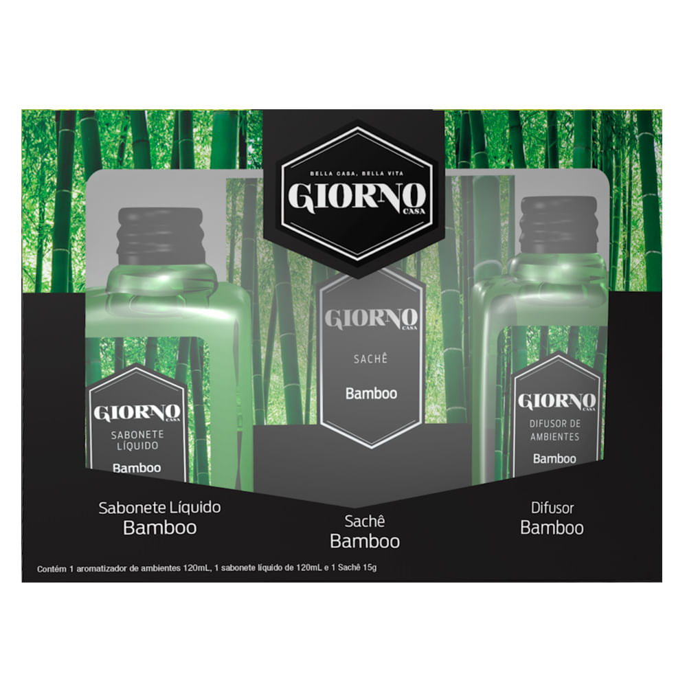 Kit Bamboo Giorno - Difusor + Sabonete Liquido + Sachê — Kit