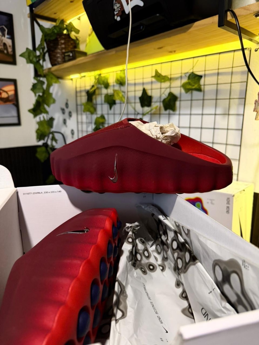 Nike Mind 001 Slide Team Red University Red — 42, Novo