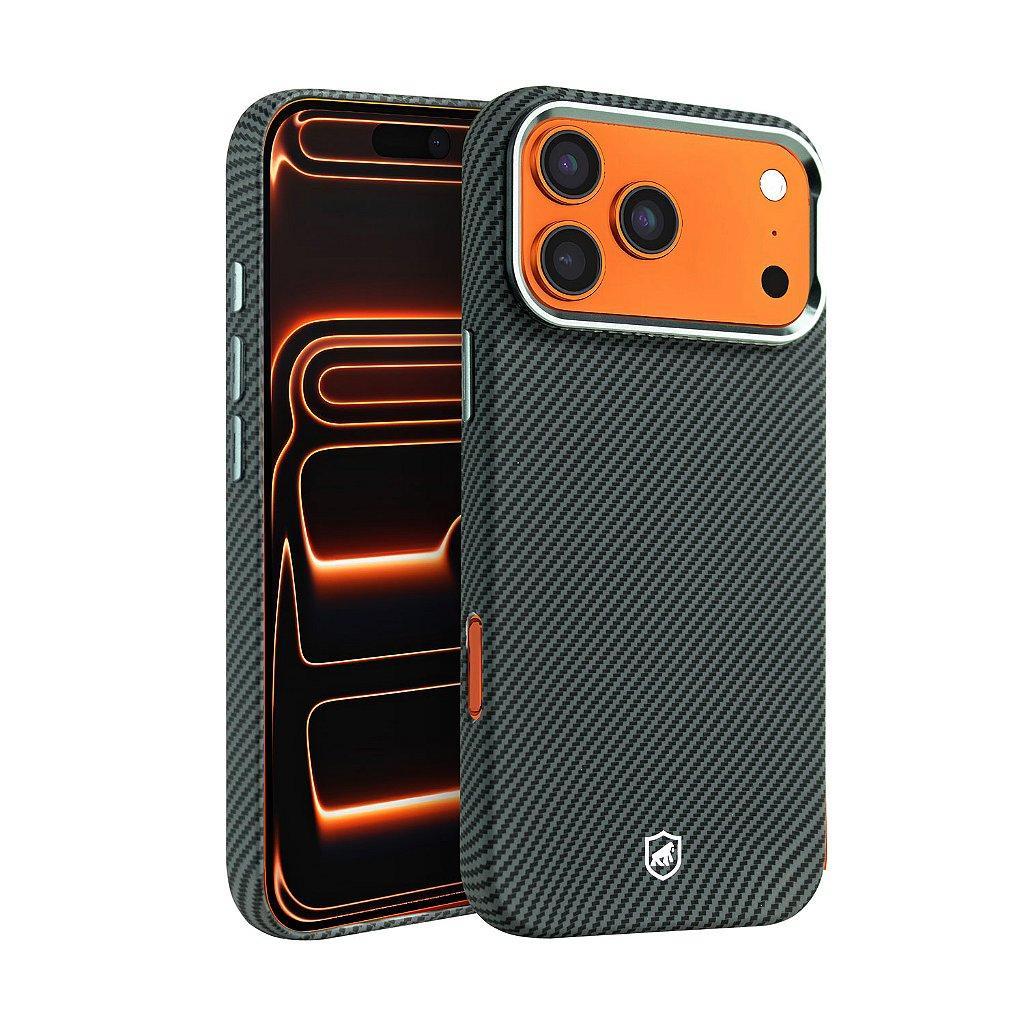 Gshield Capa Case Anti-impacto Kevlar com Design Slim para iPhone 17 Pro Max, Preta