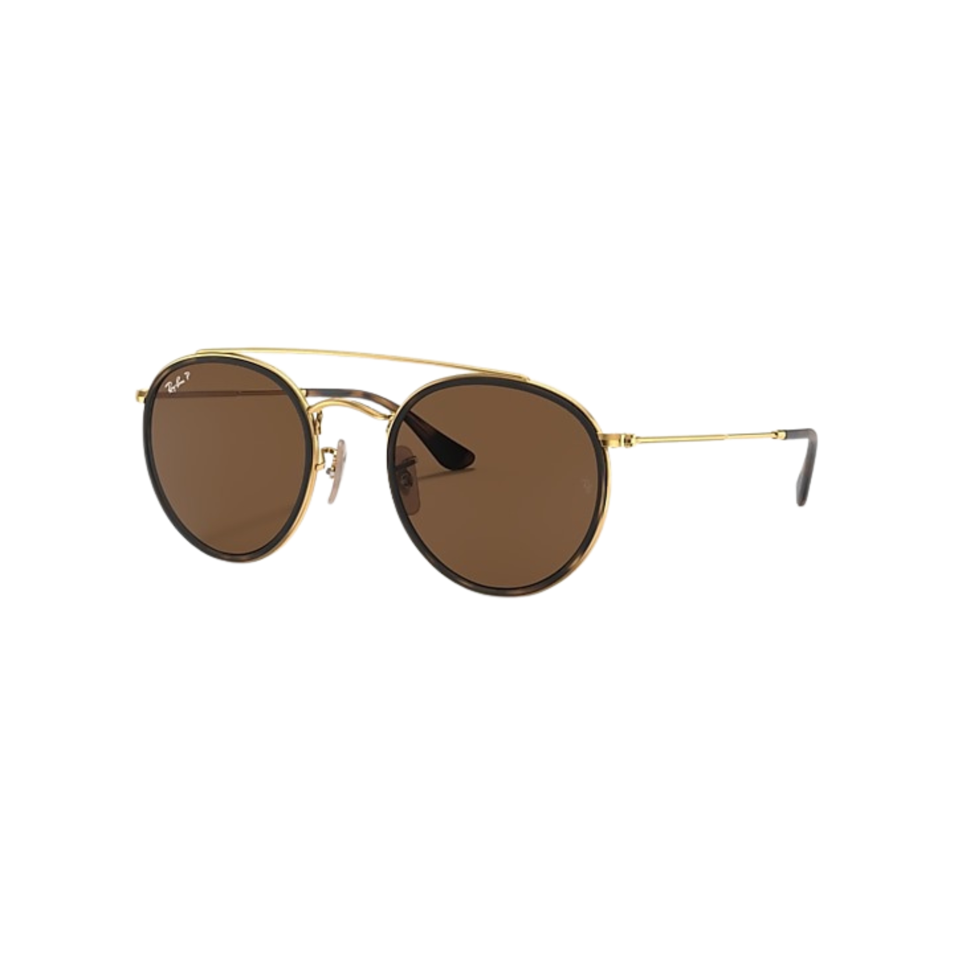 Óculos de Sol Unissex Ray-Ban Redondo RB3647N Dourado e Marrom
