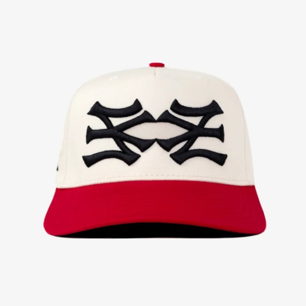 Boné oMA Studios NY NY Curved Brim Cream Red — Único, Novo