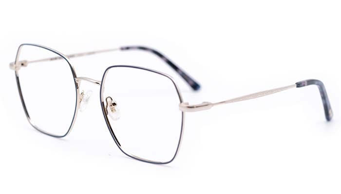 Armação de Óculos de Grau Ono, modelo ON6009, cor Azul Marinho com Dourado, tamanho 56 Armação de Óculos de Grau Ono, modelo ON6009, cor A