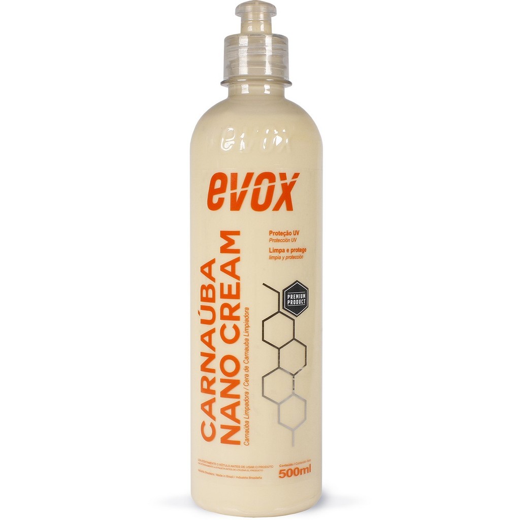 Cera Carnauba Nano Cream 500Ml Uv Limpadora - Evox