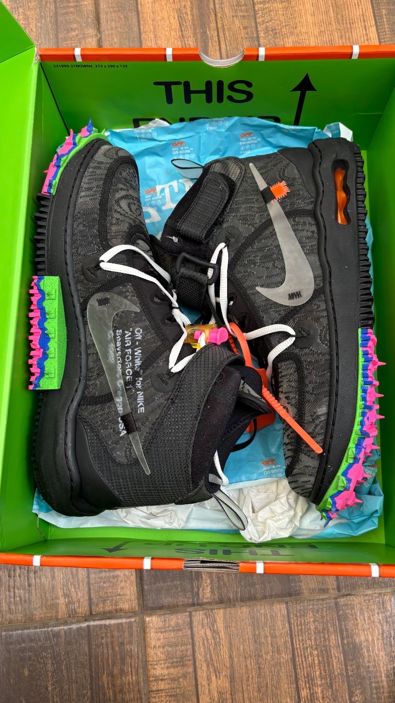 Foto 5 de Off-White x Nike Air Force 1 Mid Black — 43, Novo