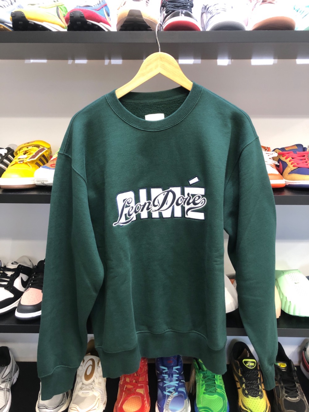 Moletom Aimé Leon Dore Overlay Logo Crewneck Pine Grove — G, Novo