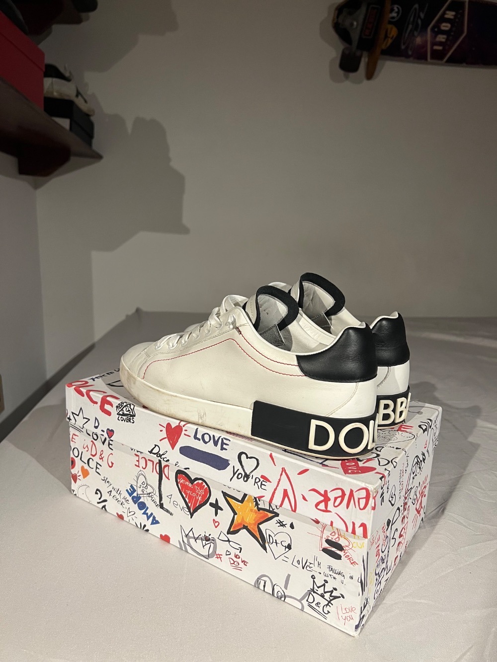 Dolce & Gabbana Portofino Leather White — 42, Usado