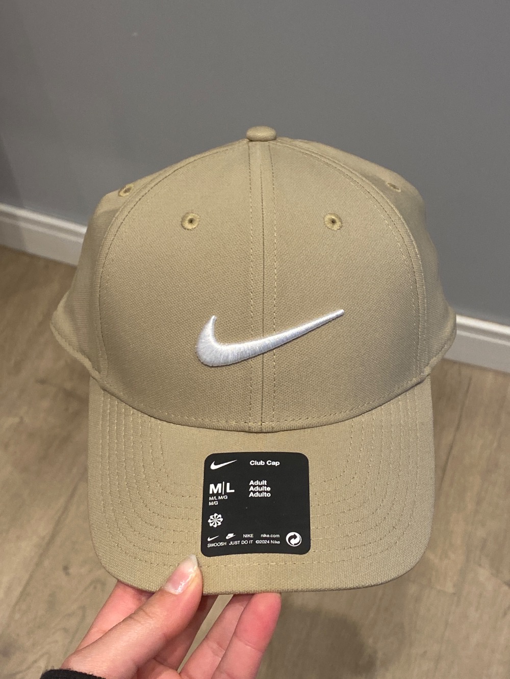 Boné Nike Dri-Fit Aba Curva Fly Club Strapback Beige — G, Novo
