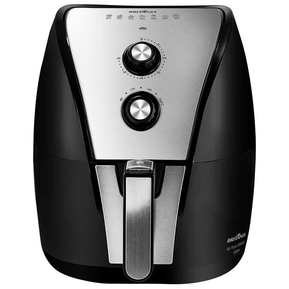 Fritadeira Elétrica Sem Óleo Air Fryer Britânia BFR40PI 4,3L – Preta e Inox Inox,Preto / 220