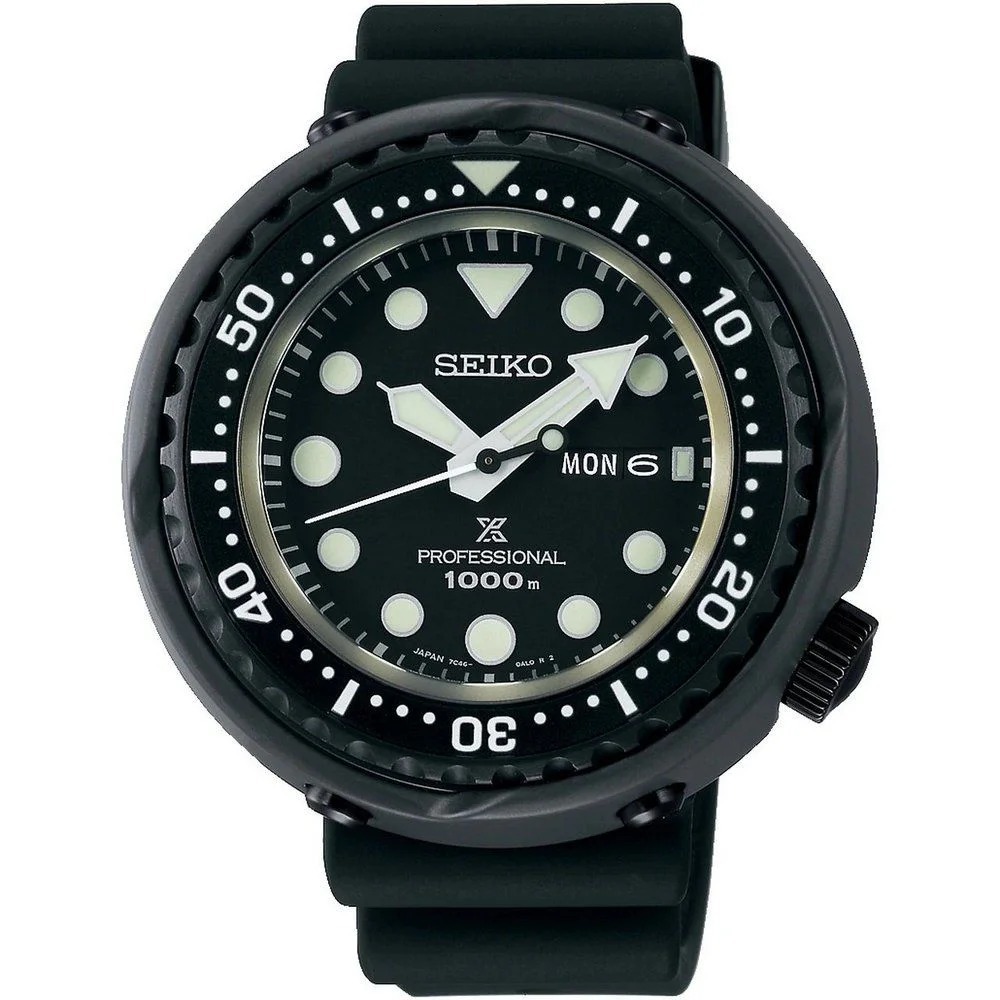 Relógio Seiko Prospex Marinemaster 1000M Tuna Black 49.4mm — Único, Novo