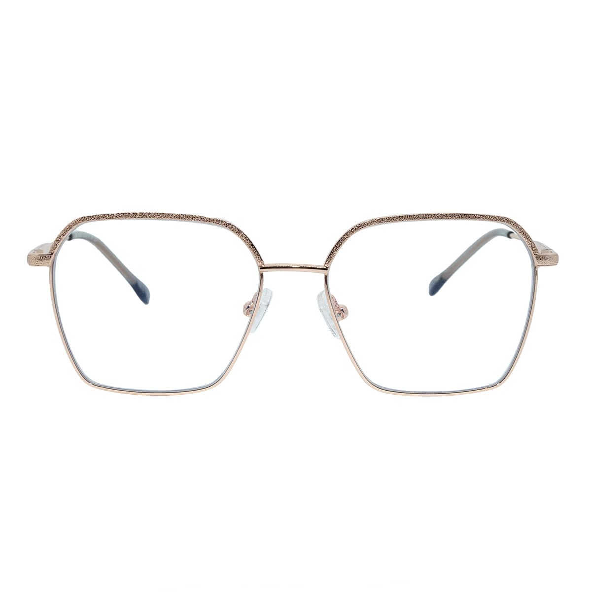 Foto 2 de Armação para Óculos de Grau Feminino Hit 1 8018 Rose Gold