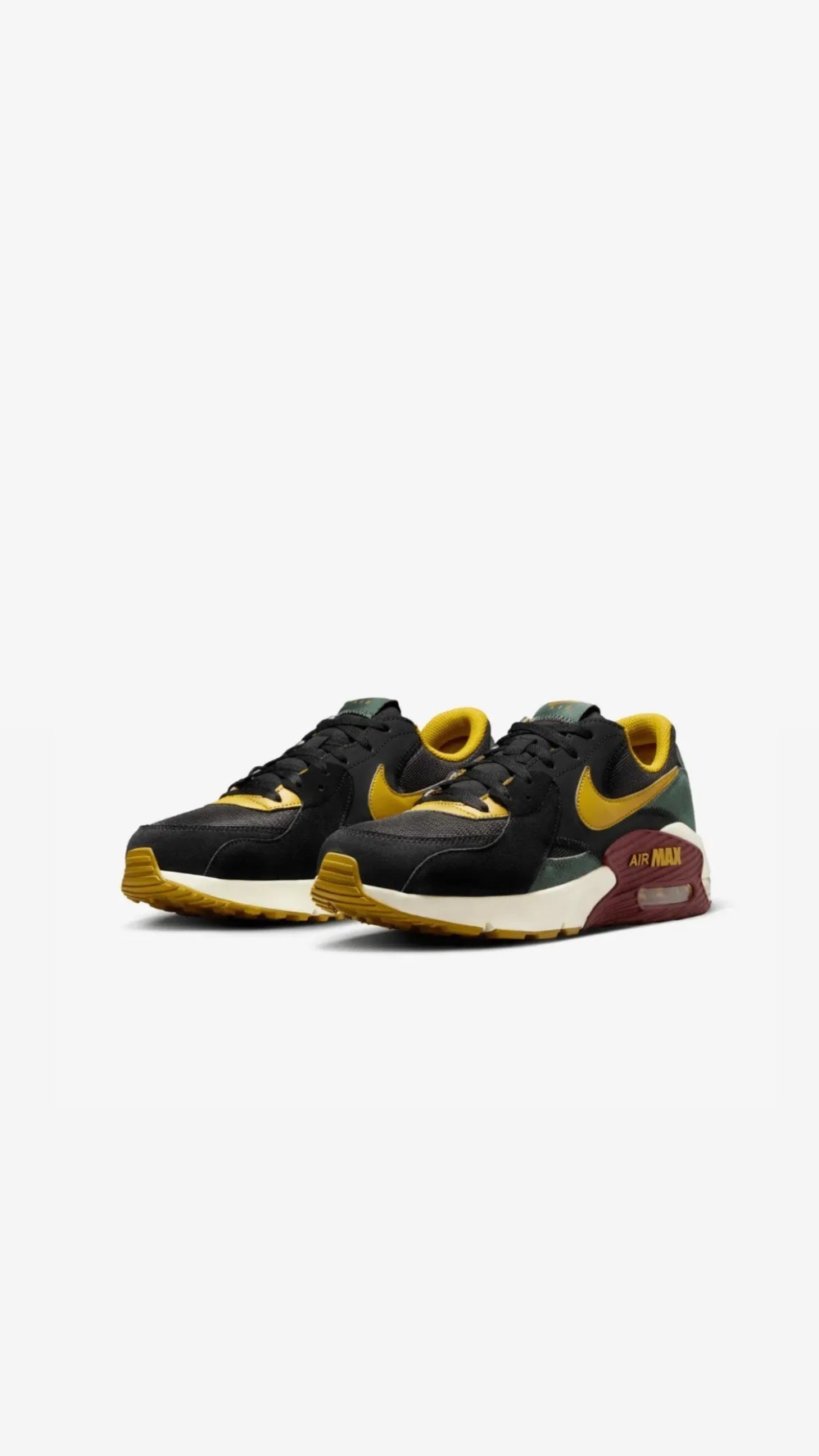 Nike Air Max Excee Black Vintage Green Dark Team Red Bronzine — 37 / 38 / 39 / 40 / 41 / 42 / 43, Novo