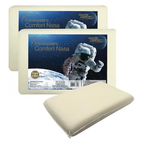 Kit 2 Travesseiros Nasa Comfort 50x70cm
