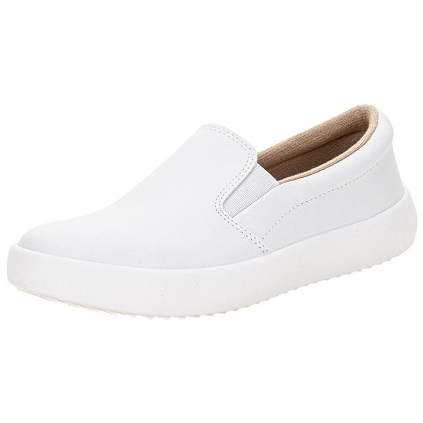 Tênis Feminino Slip On Moleca 5830100 BRANCO 34