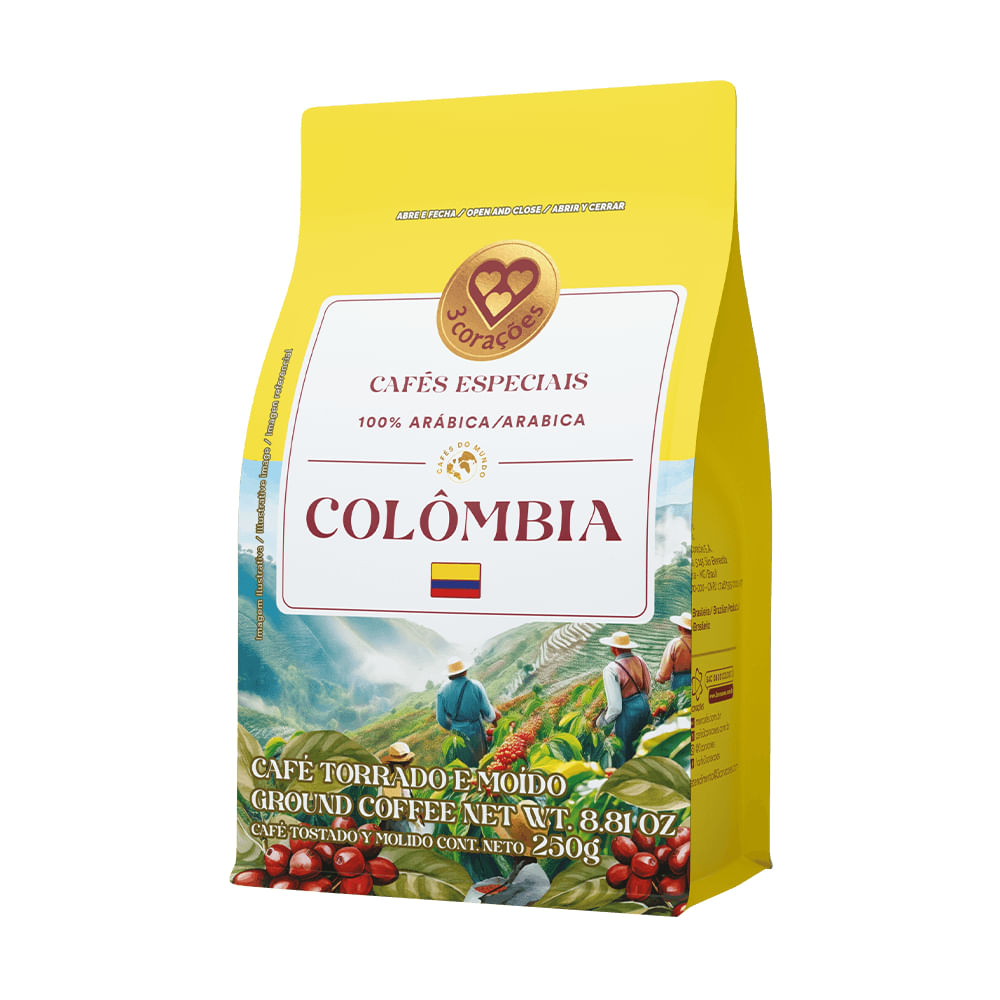 Café Torrado e Moído Regiões do Mundo Colômbia Pacote 250g