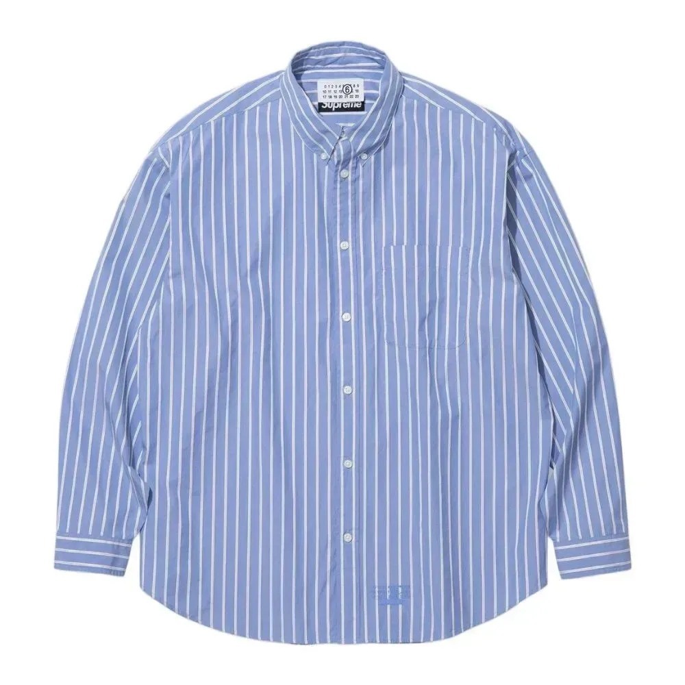 Maison Margiela x Supreme Camisa Stripe Blue SS26-W4 — P / M / G / XG, Novo