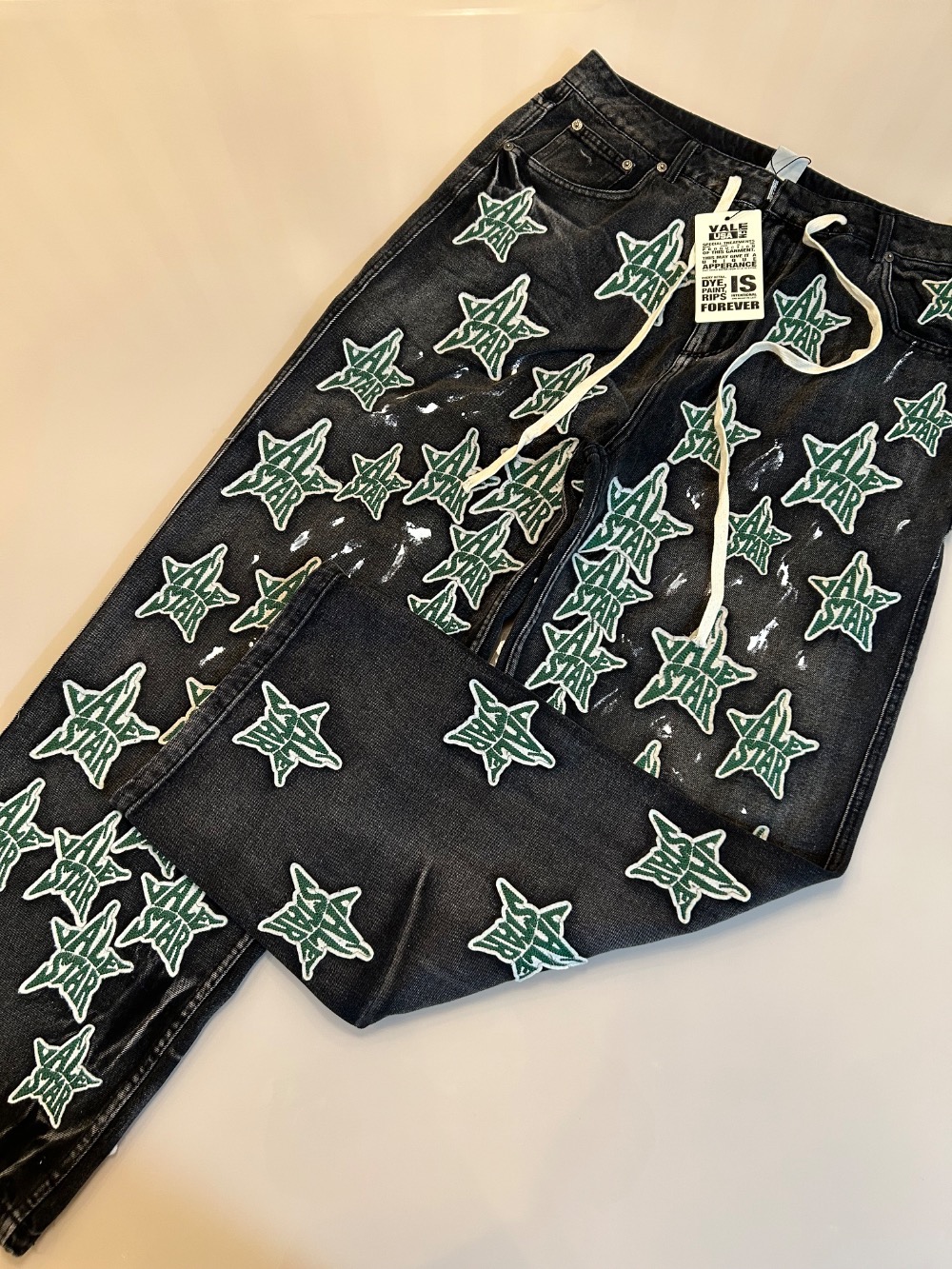 Calça Vale Lives Forever Starfall Denim Pants Black — 42, Novo