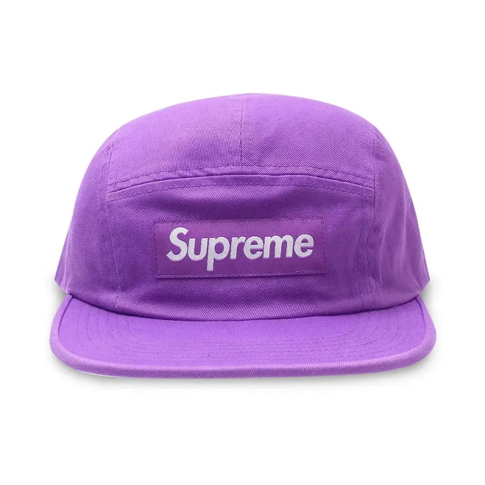 Boné Supreme Washed Chino Twill Camp Light Purple SS19 — Único, Novo