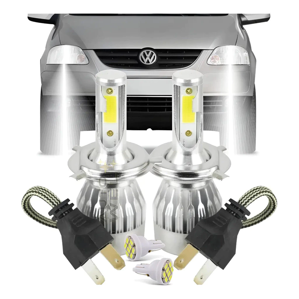Lâmpadas Super Led Farol Fox Crossfox Spacefox 2003 Até 2009