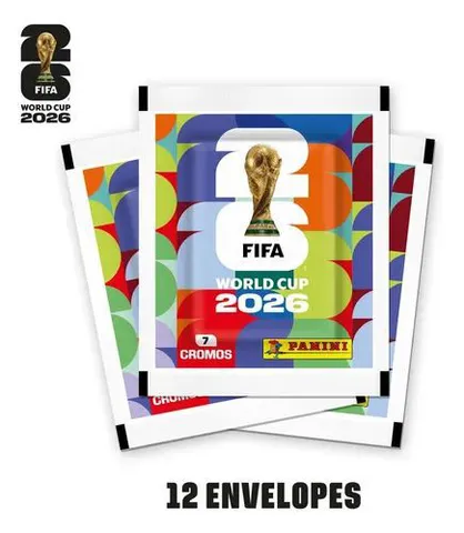 Kit 12 Envelopes Figurinhas Copa 2026 Panini