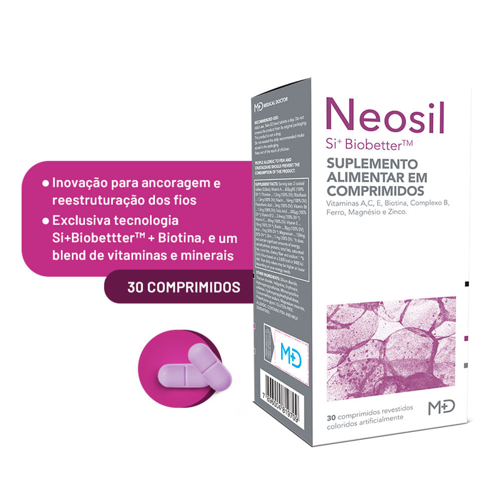 Suplemento Alimentar em Comprimidos Under Skin – Neosil — 30Un