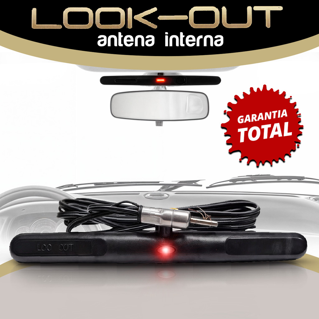 Antena Interna Amplificada Am Fm Parabrisa Look Out Universal