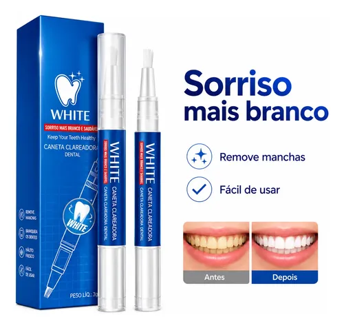 Caneta Para Clareamento Dental Removedor De Manchas Rotativa