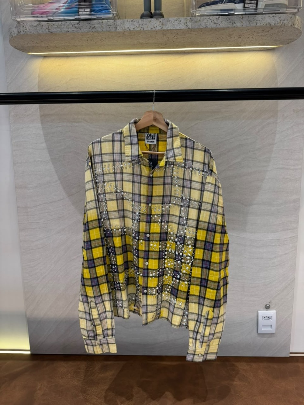 Camisa Vale Lives Forever Lemonhead Flannel Yellow Blue — XG, Novo