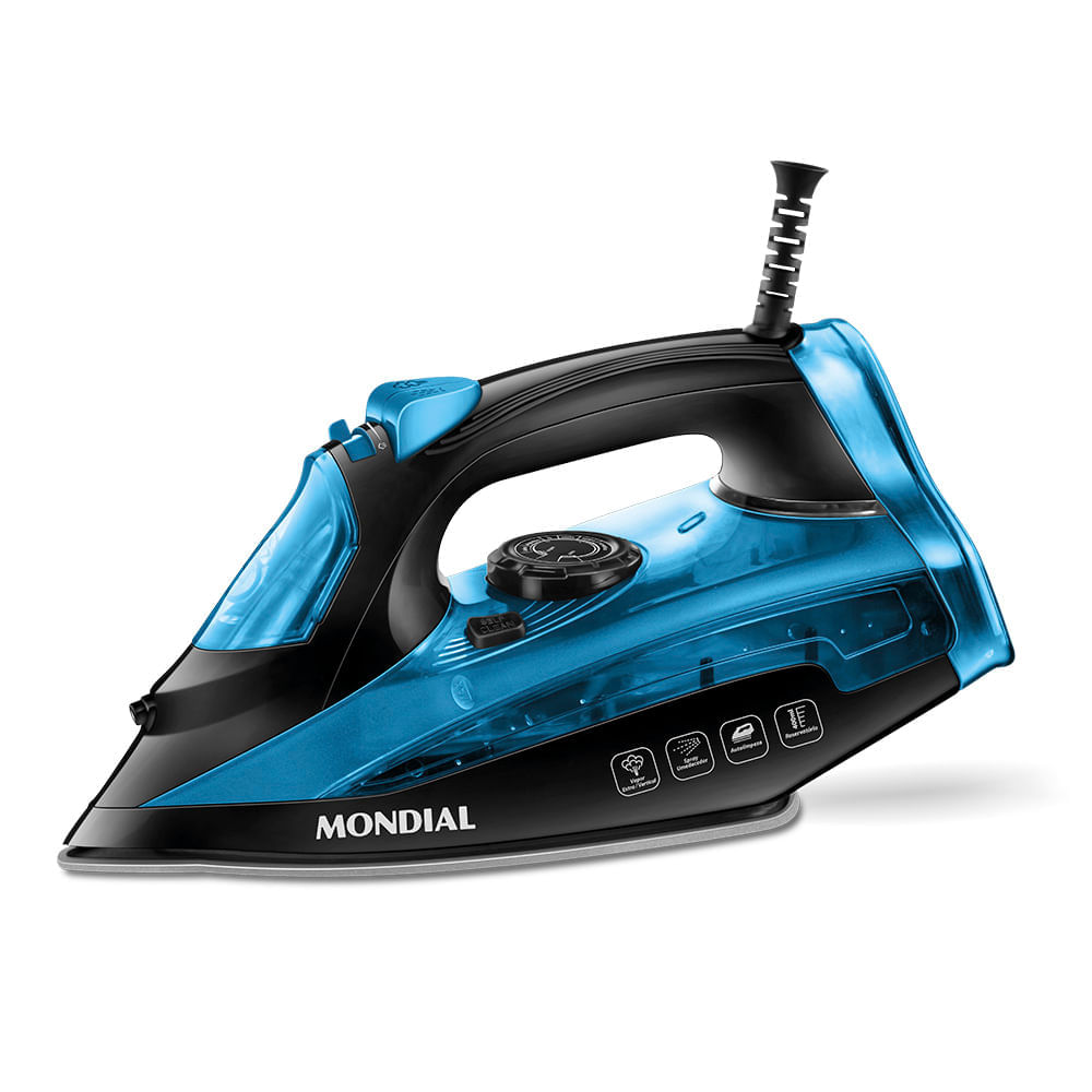 Ferro a Vapor Mondial Preto e Azul 2000W F-53 110