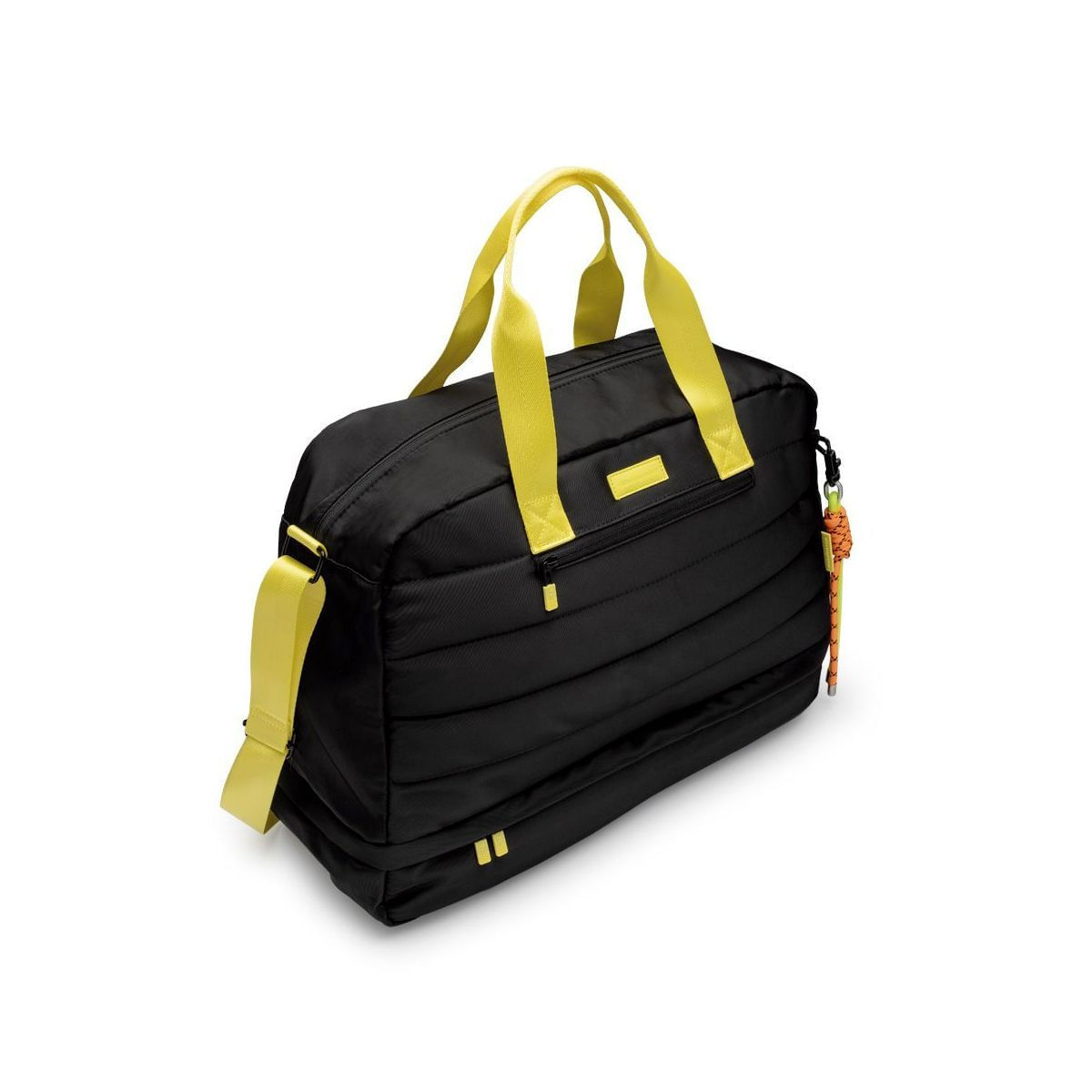 Foto 4 de Bolsa Matelassê Preta Detalhes Neon Único