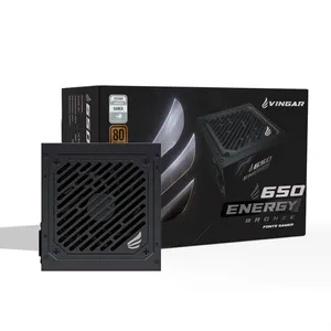 Fonte VINGAR 650W Bronze, 80 Plus, Com Cabo, Preto