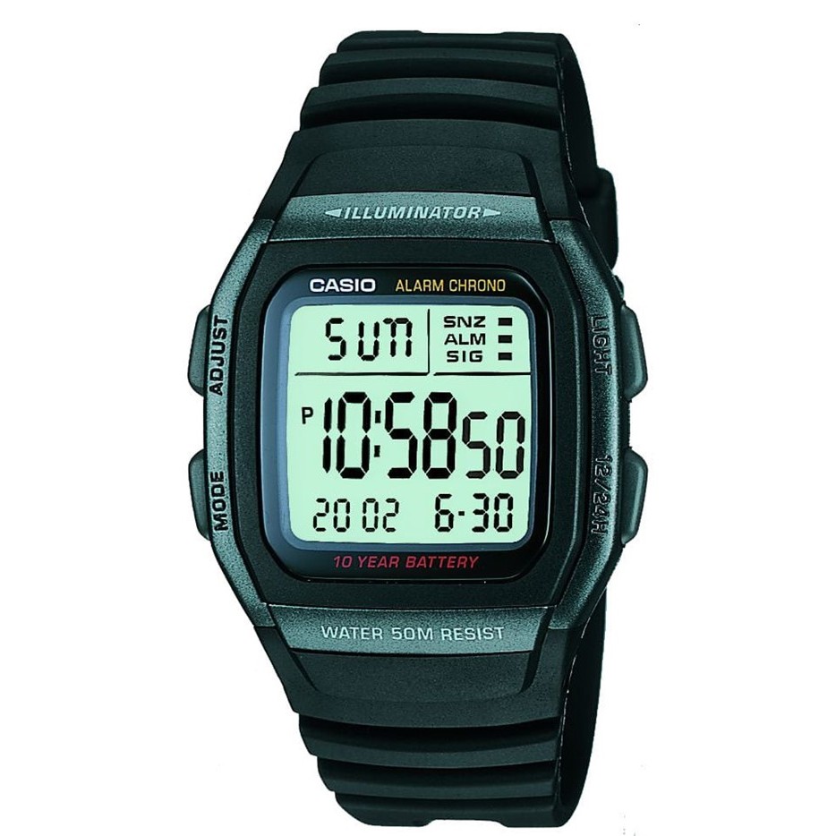 RELÓGIO CASIO MASCULINO DIGITAL QUADRADO W-96H-1BVDF
