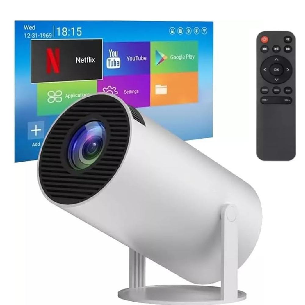 Mini Projetor Portátil Wi-Fi 5G Bluetooth 5.0 Android 11 4K 1080 Full HD até 130 Polegadas