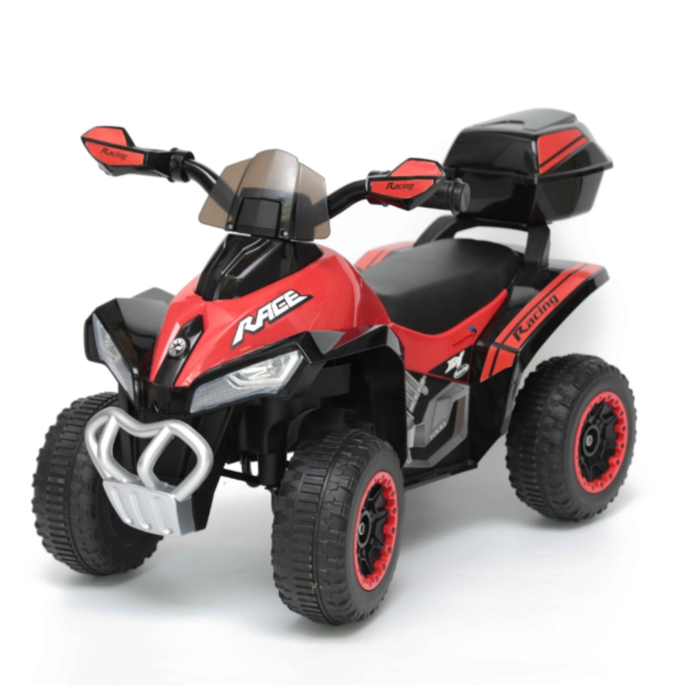 Mini Quadriciclo Moto Elétrica Vermelho Criança Infantil Bateria 6V Luz Som Bivolt Bw129vm