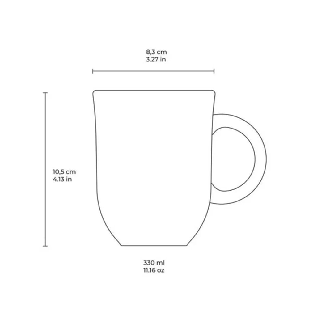 Foto 2 de Caneca Coup Stoneware New White 330Ml - Porto Brasil