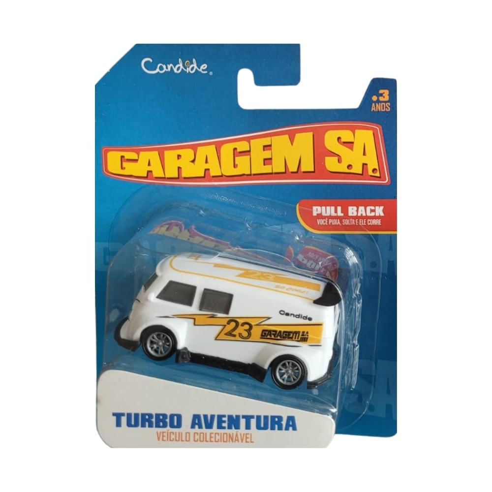Foto 3 de Mini Carrinho Pull Back Garagem S.A. Turbo Aventura - Branco 23