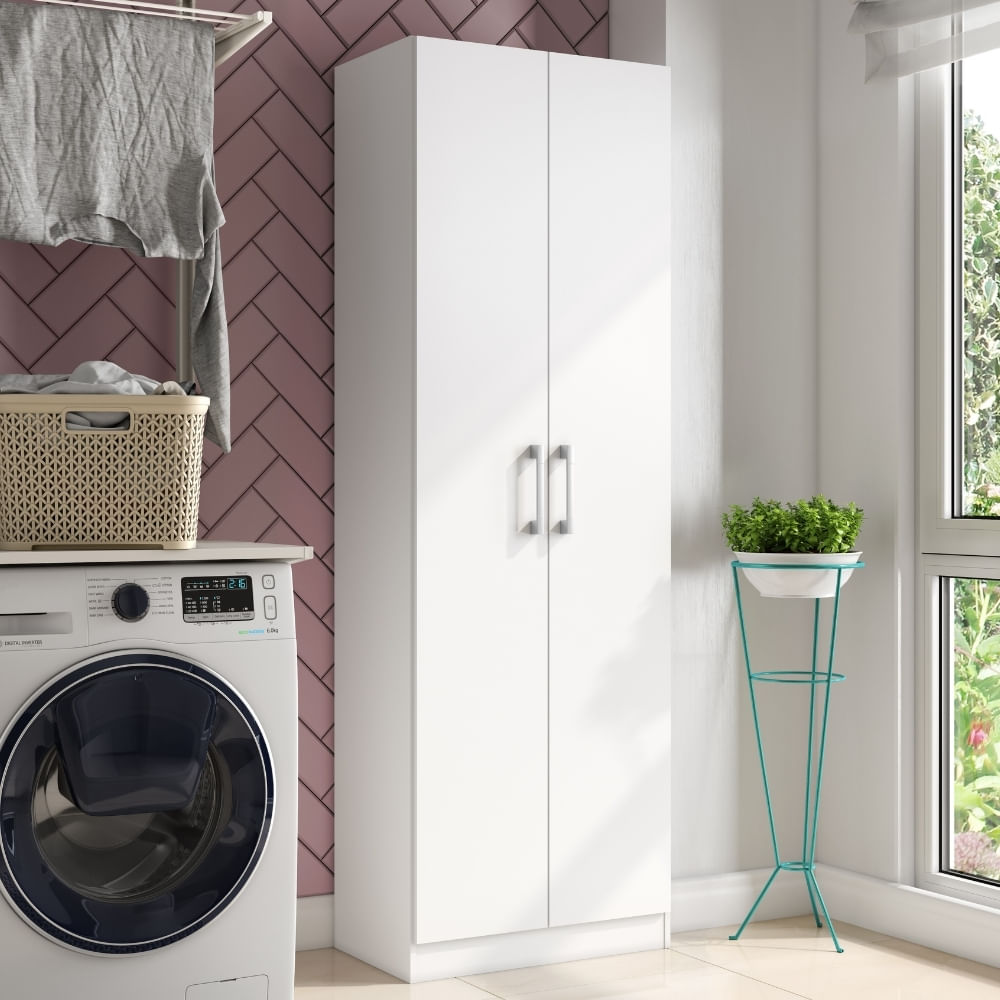 Armário Lavanderia 2 Portas Branco Carraro