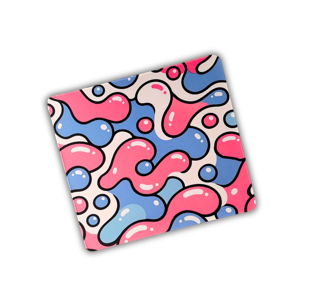 Mousepad Liquid Flow Rosa e Azul - 450x400mm Borracha 3mm