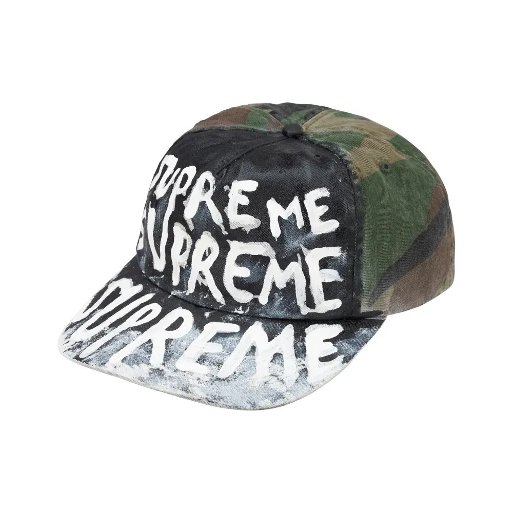 Josh Smith x Supreme Boné Painted 5-Panel Woodland Camo FW26-W3 — Único, Novo