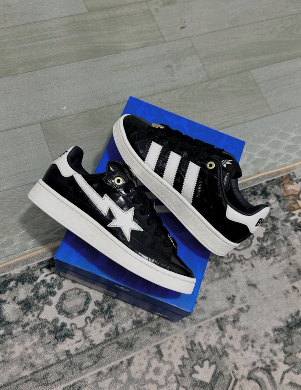 Bape x adidas Campus 00s Black Croc — 35, Novo