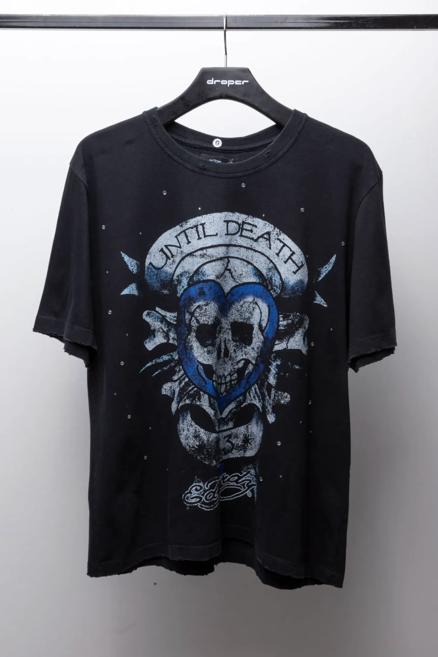 Matuê x Ed Hardy Camiseta Until Death Black — XG, Novo