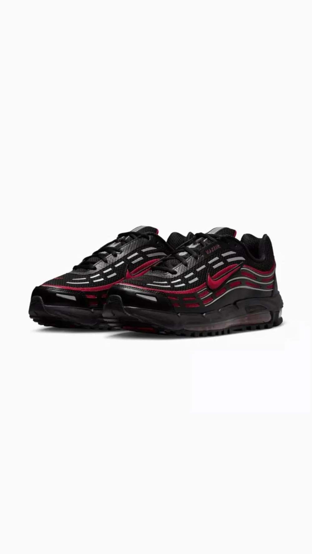 Nike Air Max TL 2.5 Black Metallic Silver College Grey Team Crimson — 39 / 40 / 41 / 42 / 43, Novo
