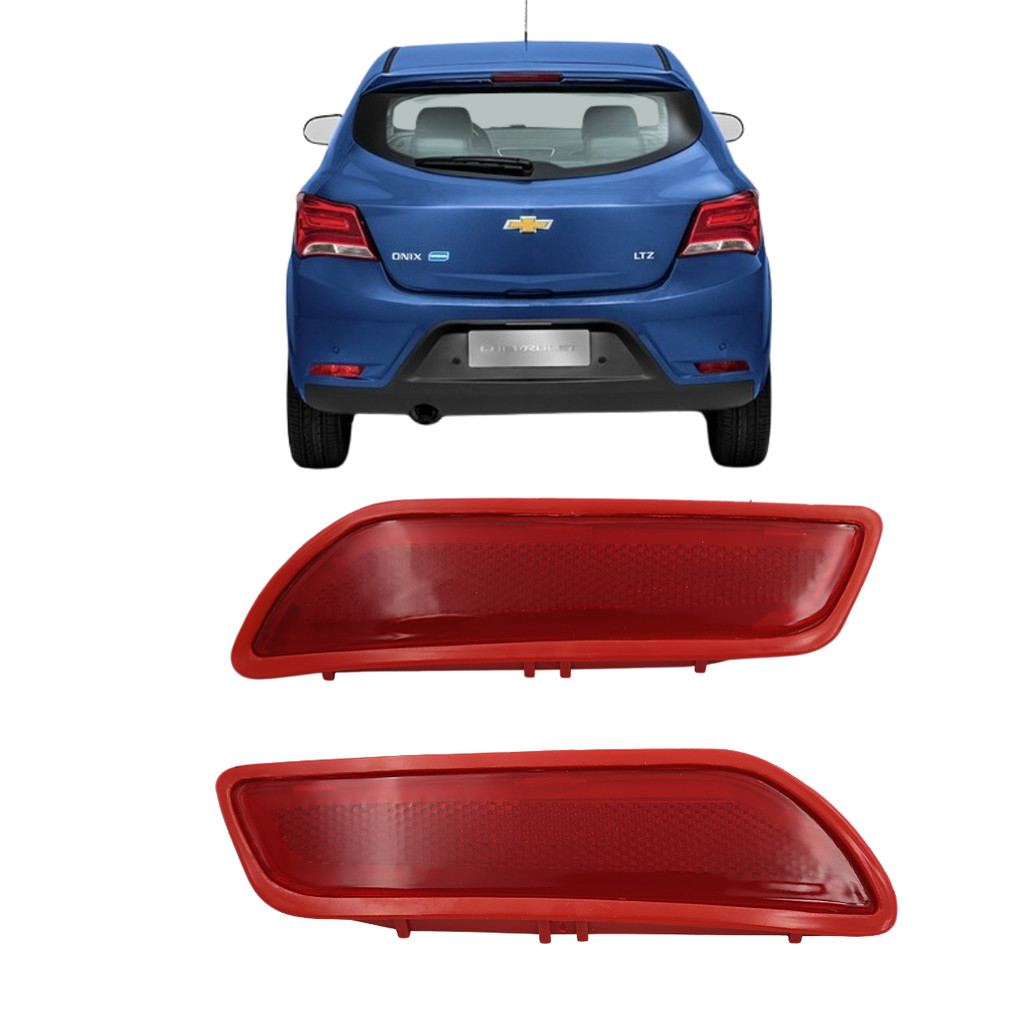 Par Refletor Parachoque Traseiro Onix Ls Lt 2013 A 2015 2016