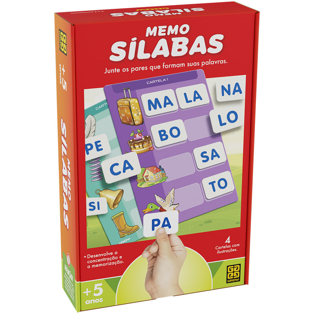 Jogo Memo Sílabas Jogo de Memória Sílabas