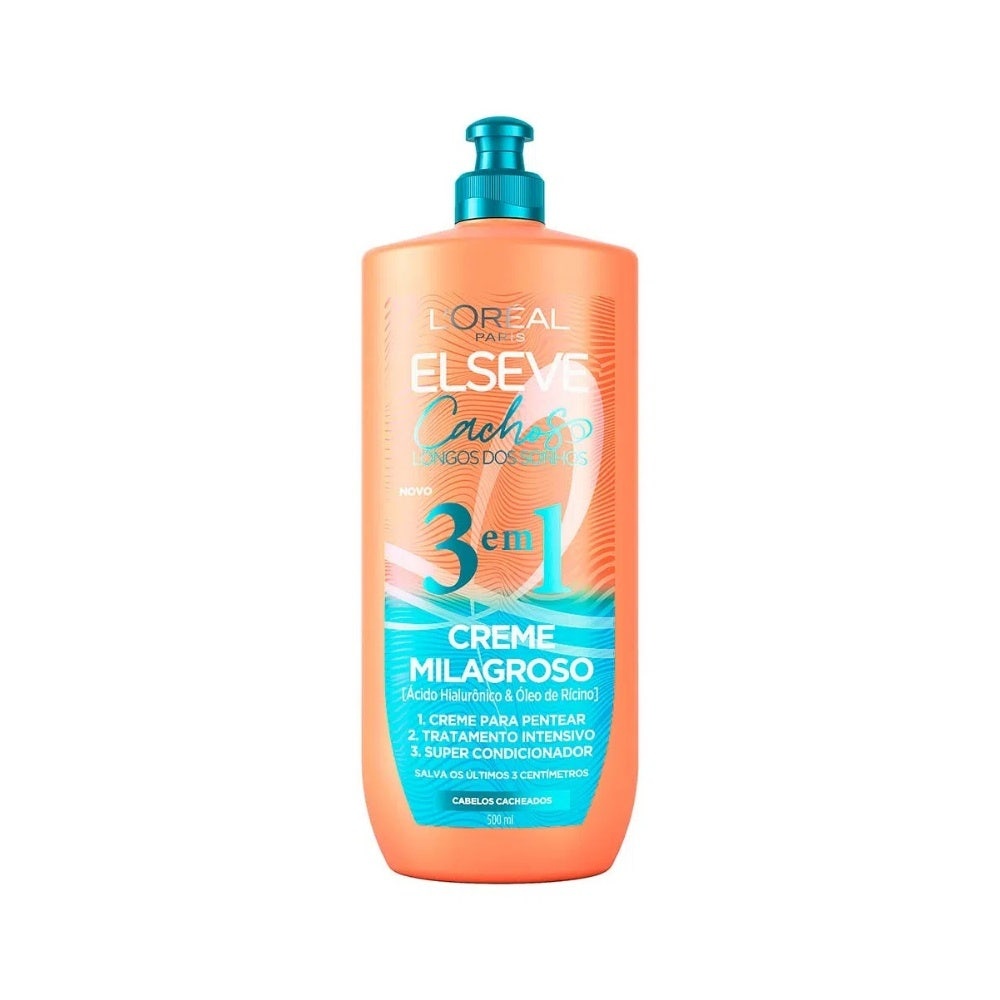Creme Tratamento Capilar Elseve Cachos Sonhos 3em1 500ml