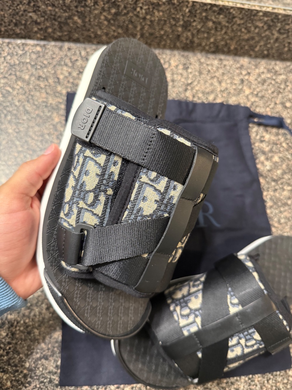 Dior Alpha Sandal Oblique Black — 39 / 39.5, Novo