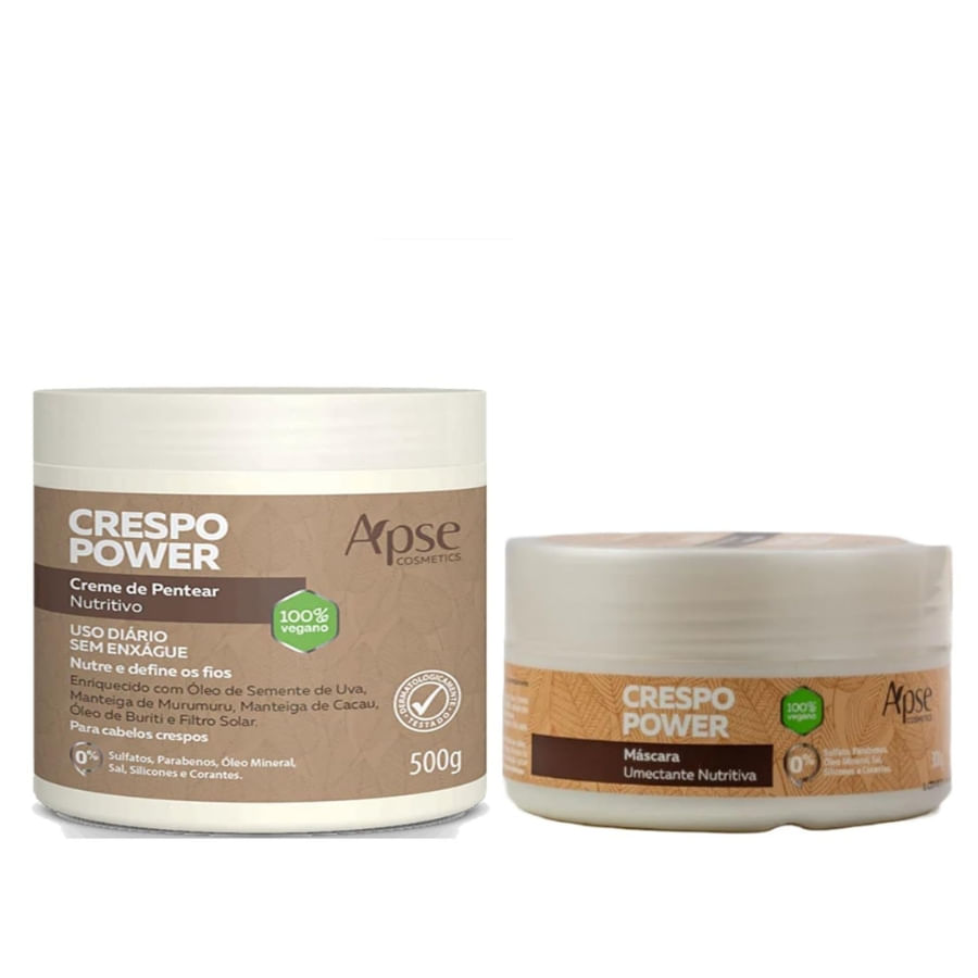 Apse Crespo Power Máscara e Creme de Pentear 500 gr