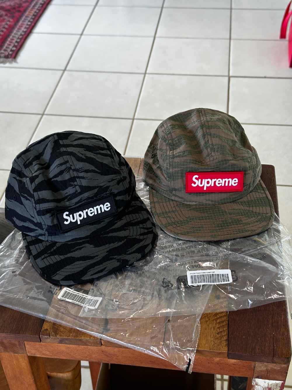 Boné Supreme Tiger Camo Ripstop Camp Olive SS26-W3 — Único, Novo