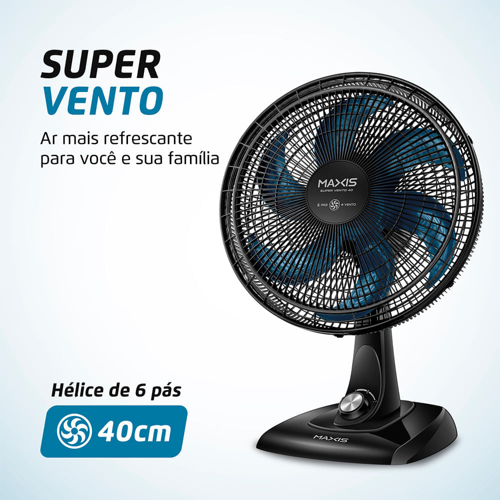 Foto 2 de Ventilador de Mesa Maxis 6 pás 40cm V-40-MX-B 110